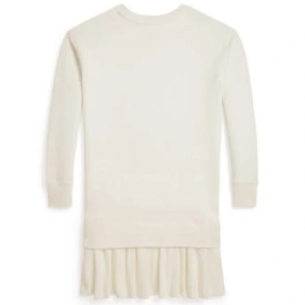 POLE RALPH LAUREN sweatshirt dress Cream/tan long sleeves Size 8-10 girls